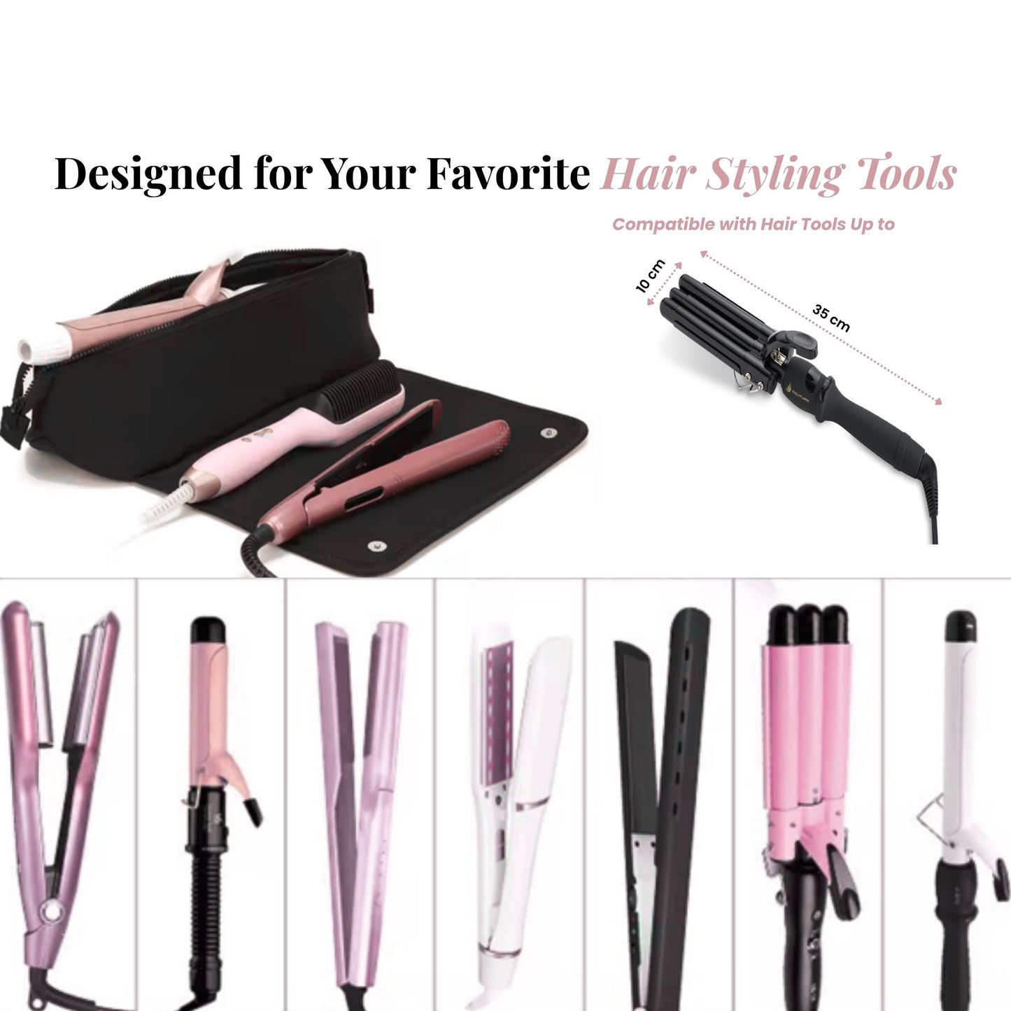 Heat-Resistant Hair Tool Pouch